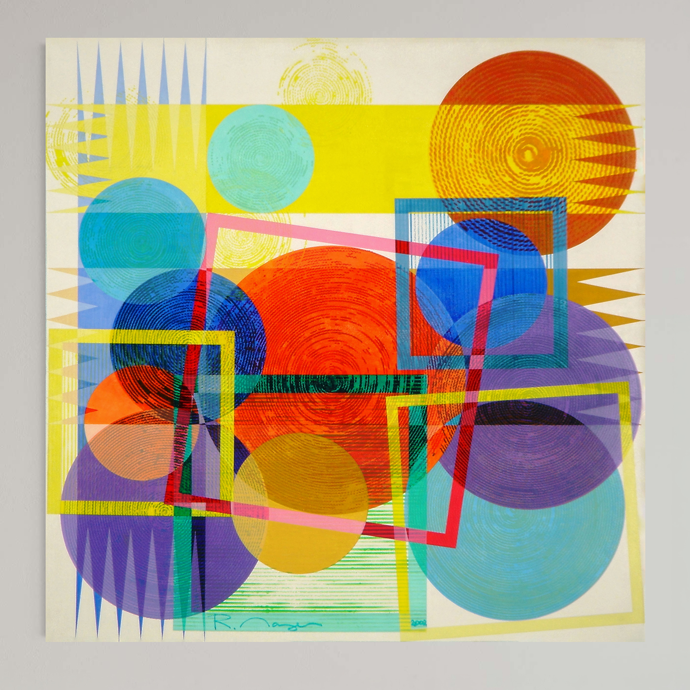 René Mayer painting "enclosed in red"