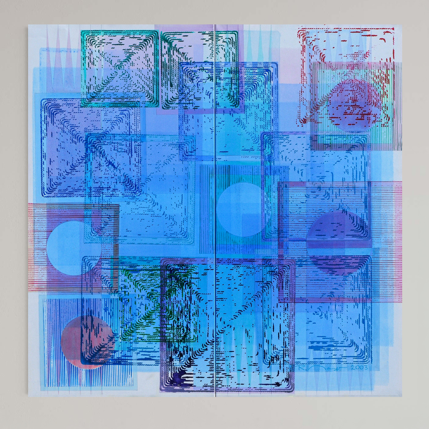 René Mayer painting "Harmony in blue"